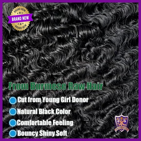 Human Hair Extensions 12-16 Inch 3C4A Water Wave Curly Bundles Sew-In main image 5